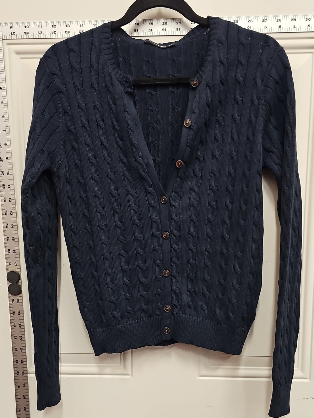 Brandy Melville Navy Cable Knit Button Cardigan